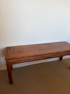 Antique Chinese Elm Wood Altar Table Rustic Console Bench Hall Table - Image 8