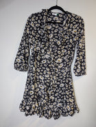 Rixo London Daisy Print Silk Ruffle Wrap Dress Women's Small - Image 8