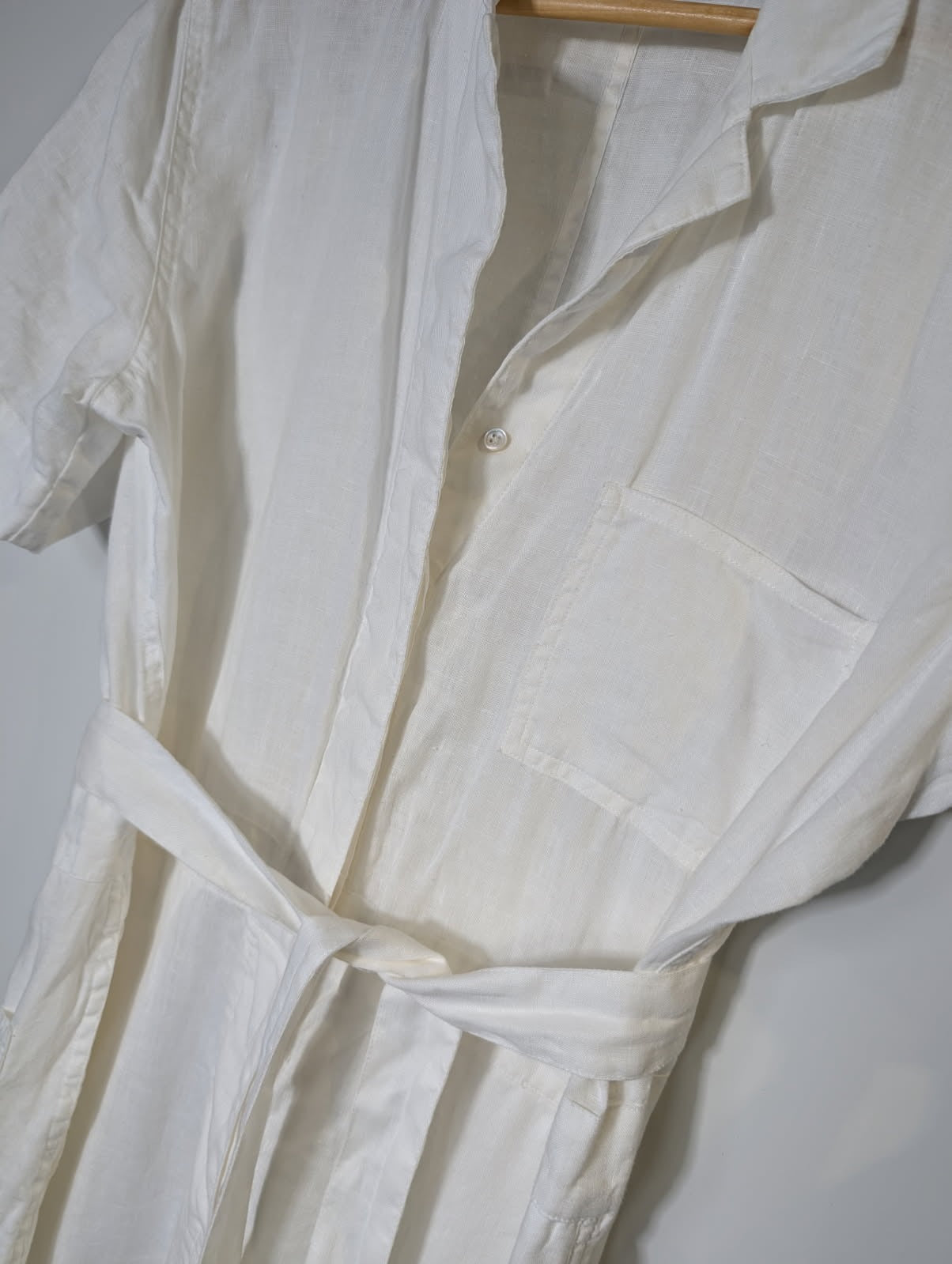Assembly Label Linen Utility Jumpsuit - White Size 8 - Image 8