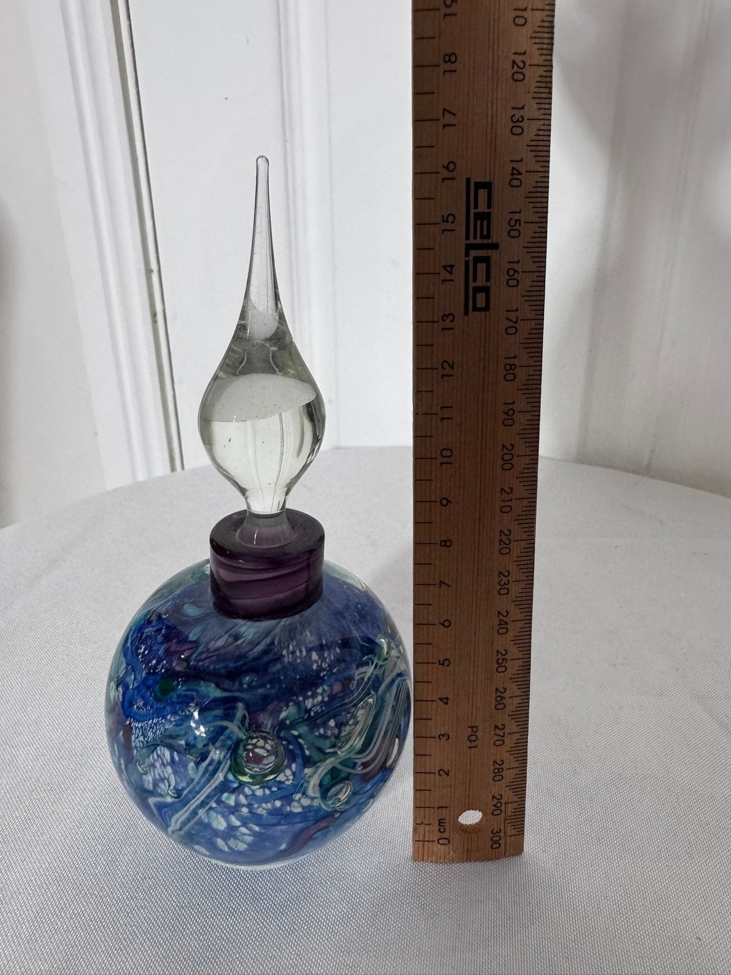 Ogishi Mizuno Studio Glass Perfume Bottle Art Glass Signed Murano Style  - Image 9