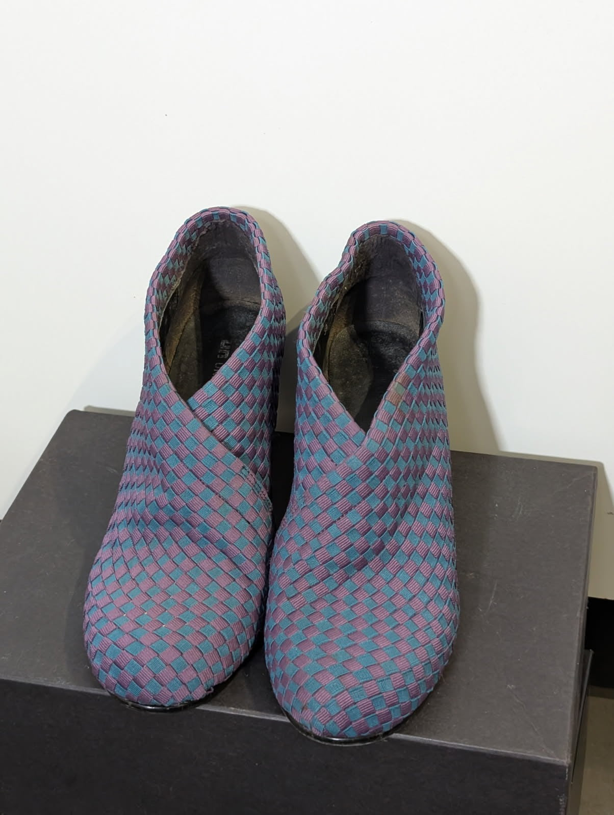 United Nude Woven Ankle Boots - Purple & Teal Kitten Heel EU 39 - Image 8