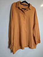 COS Oversized Long Sleeve Collared Shirt Mustard Yellow - Image 5