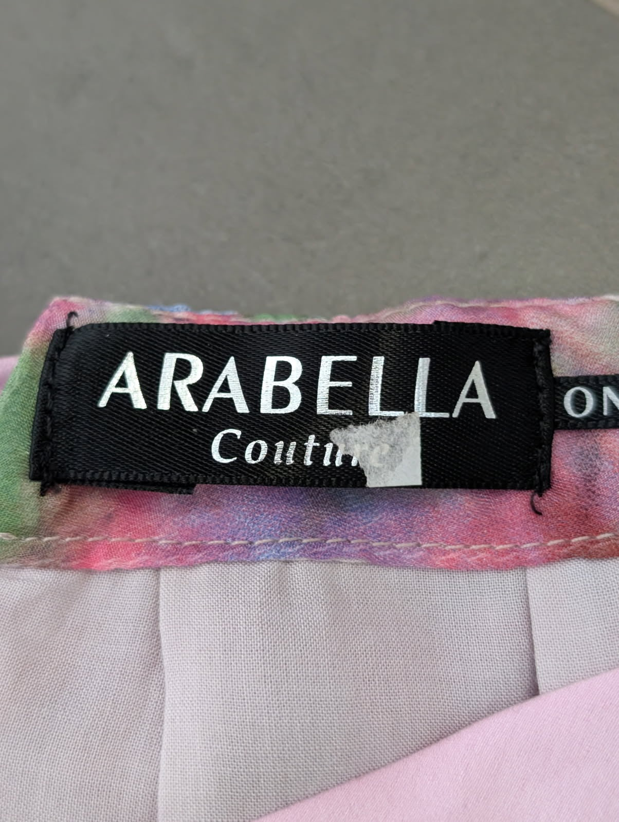Arabella Couture Floral Chiffon Slip Dress - Pink Multi One Size - Image 8