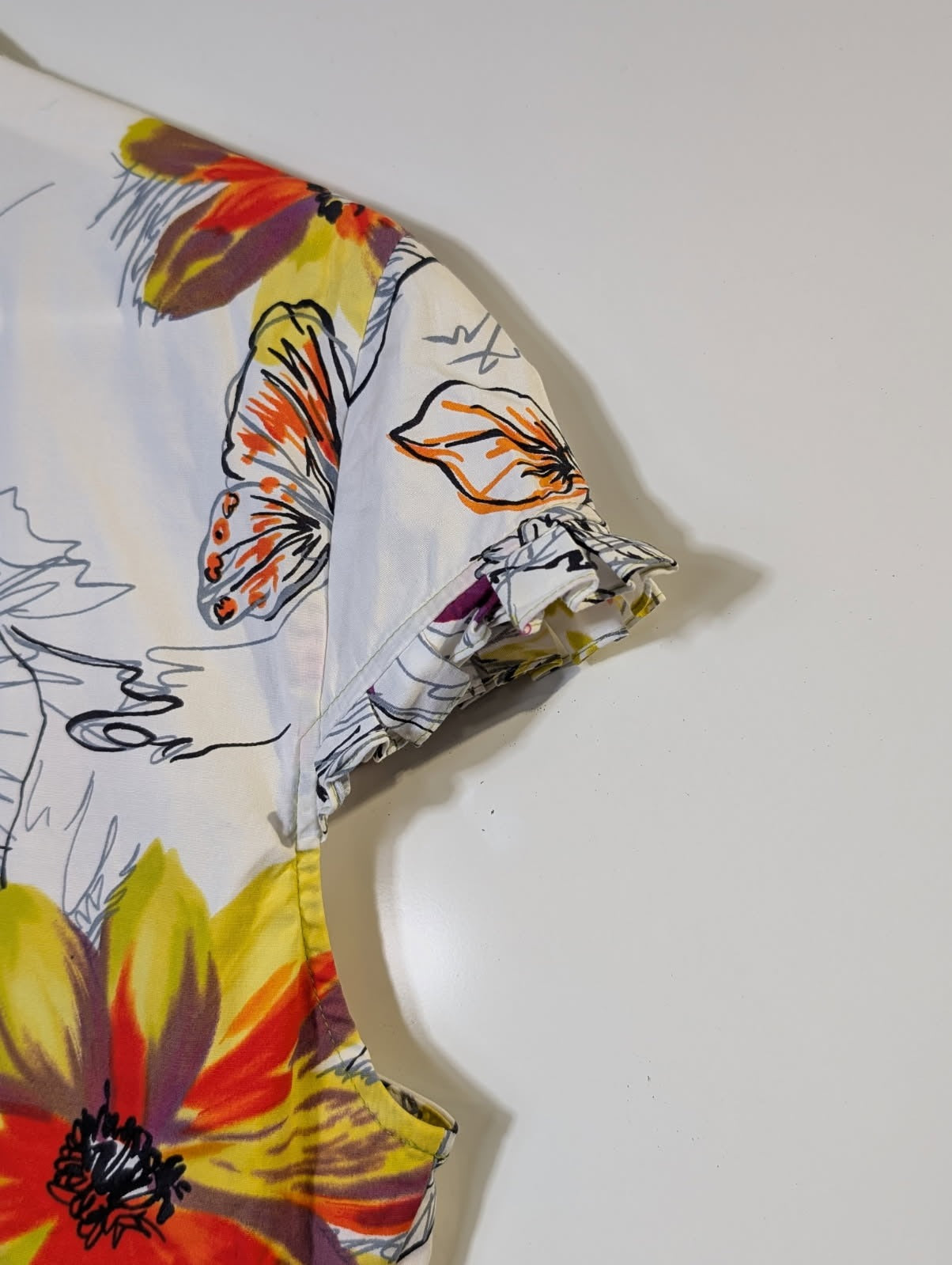 Karen Millen Floral Ruffle Front Blouse Multi-colour - Image 3