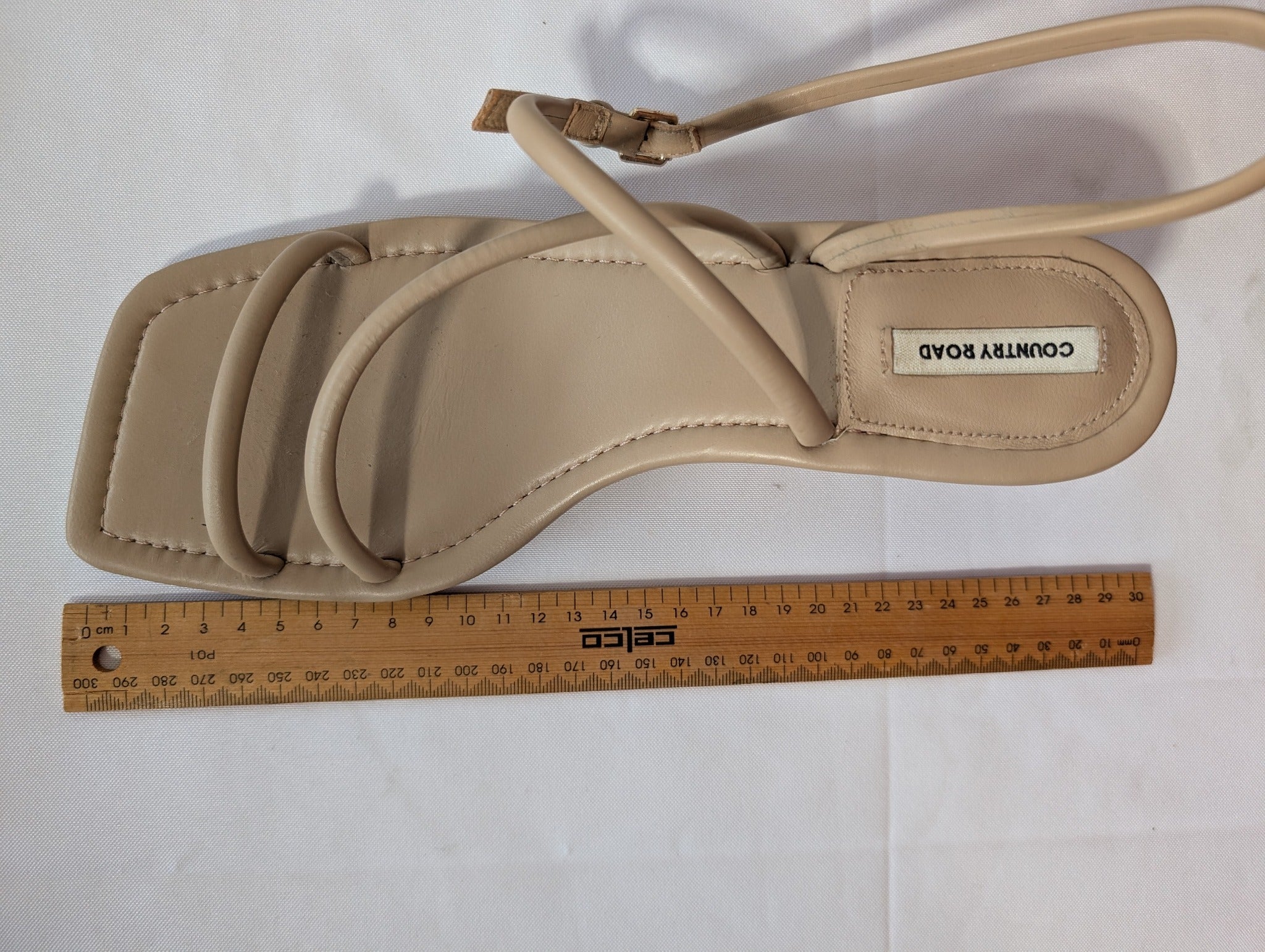 Country Road Strappy Kitten Heel Sandals Nude EU 42 - Image 8