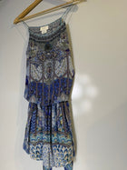 Camilla Silk Embellished Cami Top Blue Floral Playsuit Print Size S - Image 3
