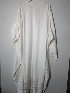 Jonathan Simkhai Lace Trim Kaftan Cover-Up White Size S - Image 8