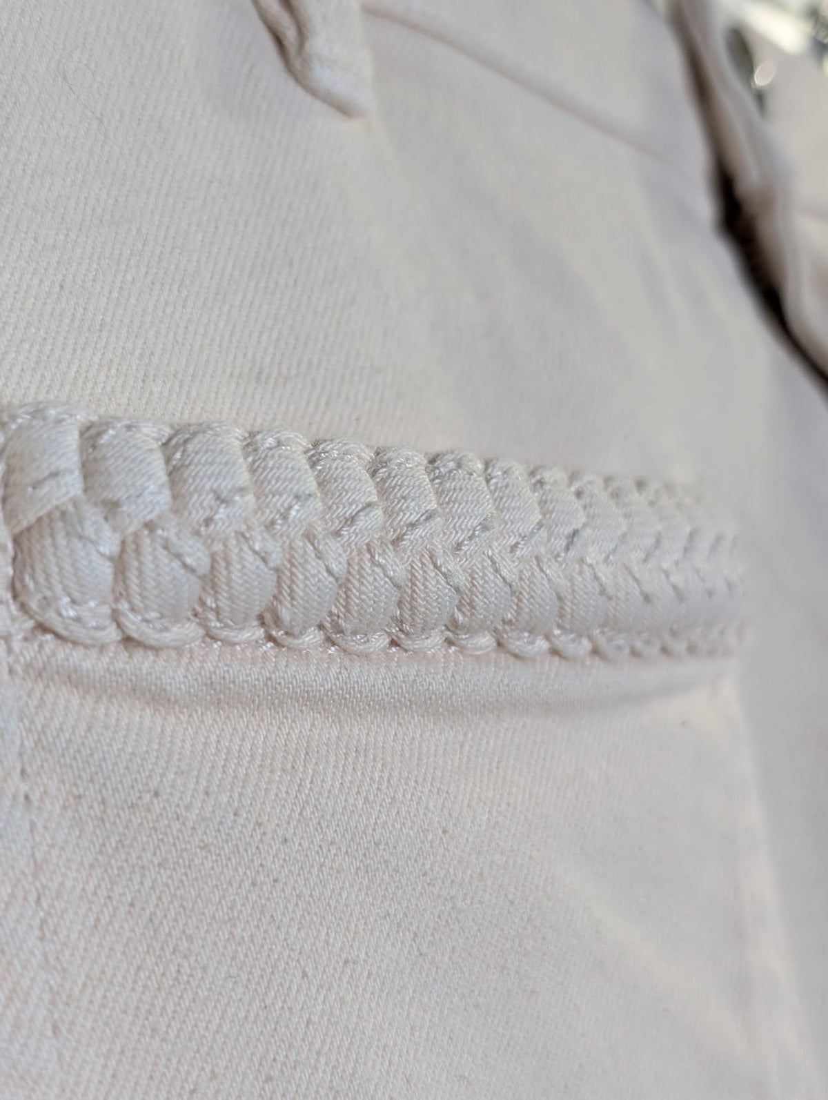 Love & Roses Cream Denim Jeans - Size UK 12 / US 8 - Image 8