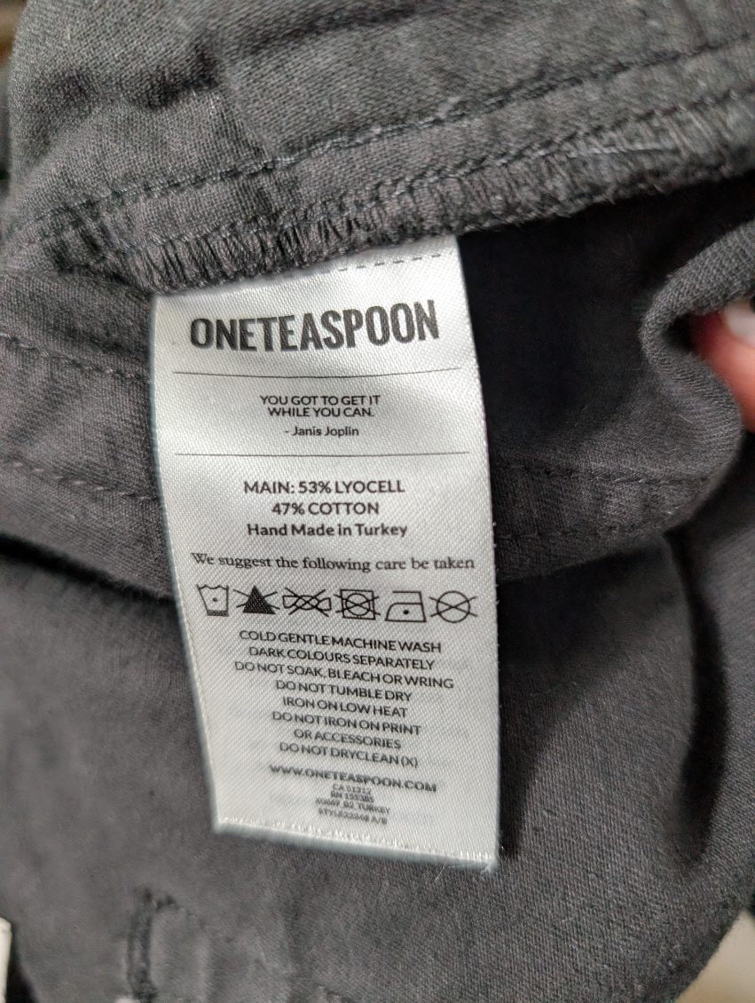 One Teaspoon Pleated Trousers Black With Satin Side Stripe Size 25 - Image 3