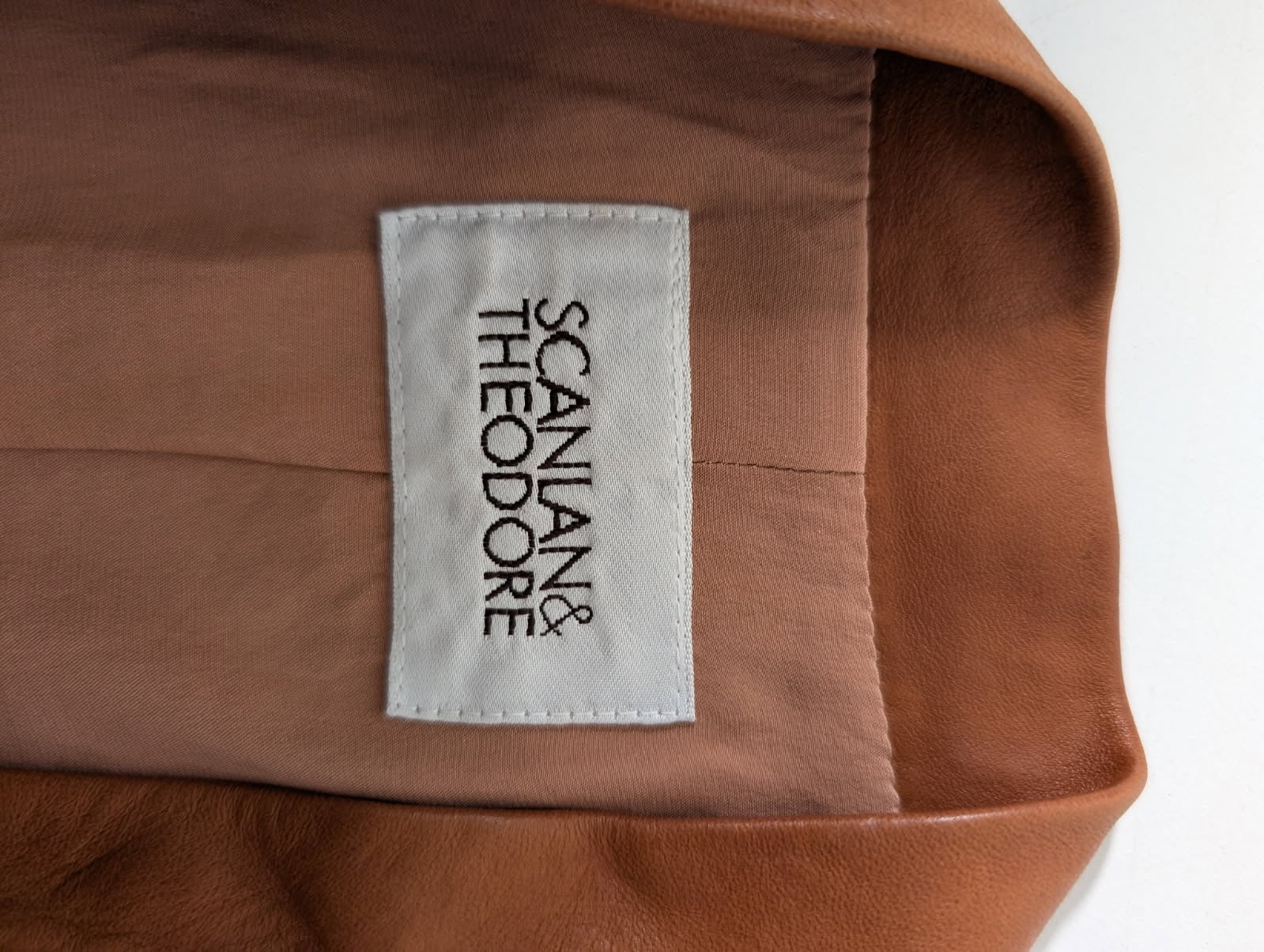 Scanlan & Theodore Leather Cropped Jacket - Ruffle Detail Brown Size SM - Image 8