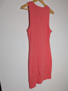 Kookai Ribbed Tank Top Coral Pink Size 2 - Image 8
