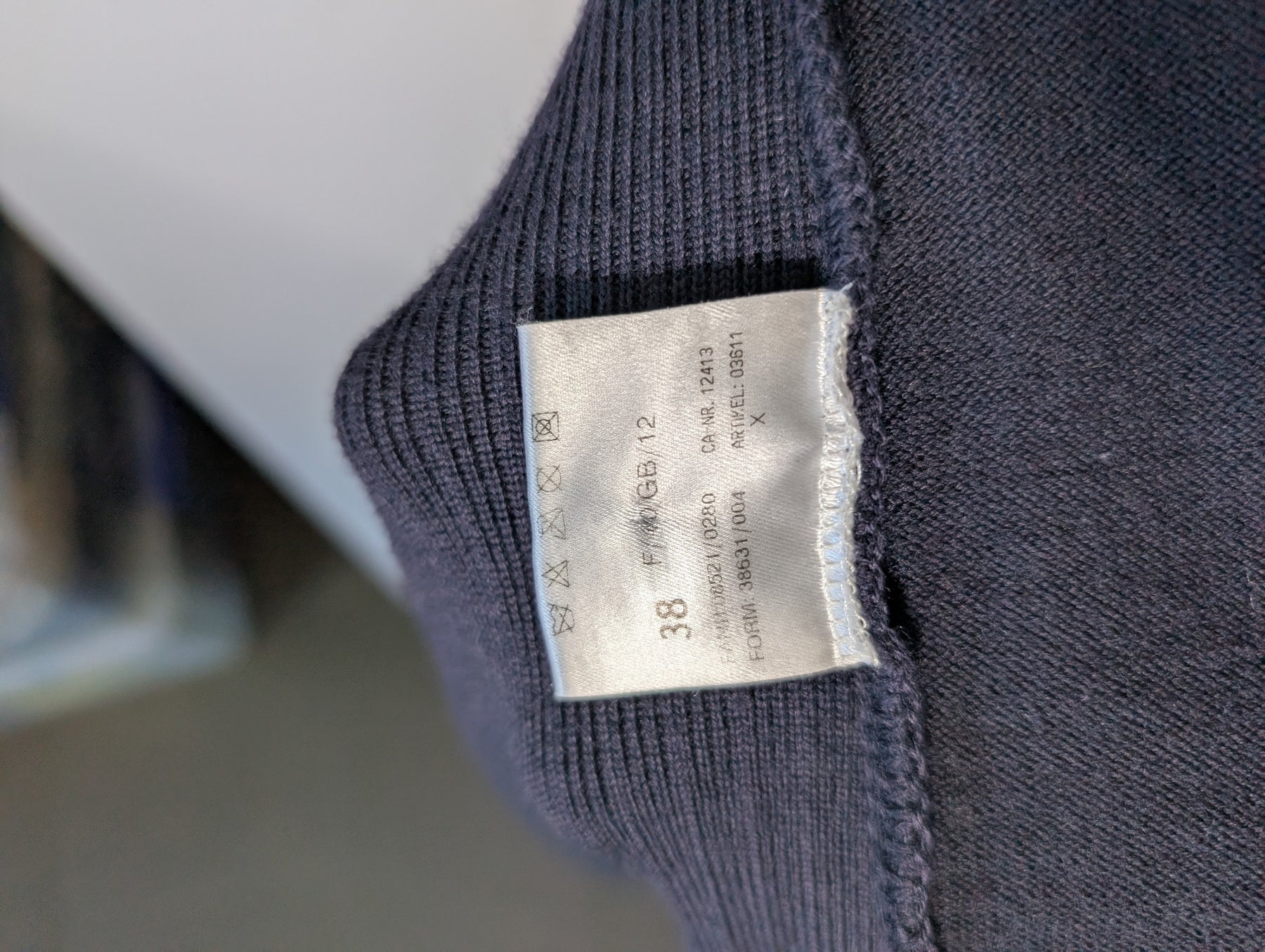 Basler Weekend Wool and Suede Zip-Up Jacket Navy EU 38 UK 12 - Image 8