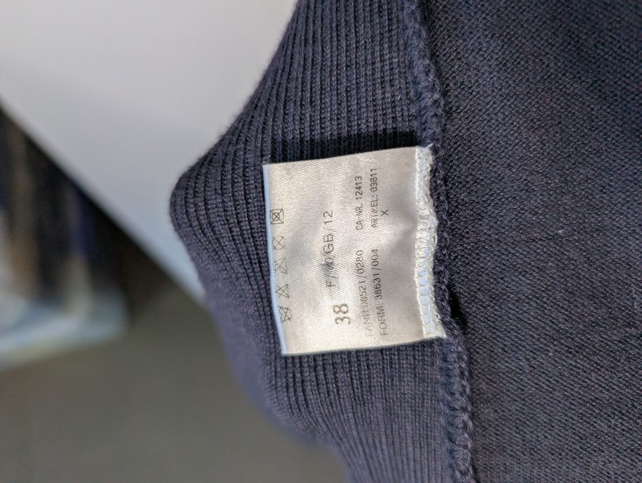 Basler Weekend Wool and Suede Zip-Up Jacket Navy EU 38 UK 12 - Image 8