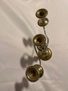 Vintage 3-Light Candelabra Silver Plated on Copper - Image 8