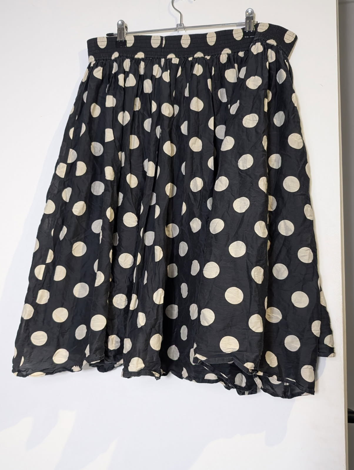 Gorman Cotton Silk Blend Polka Dot Skirt - Black & White - Image 8