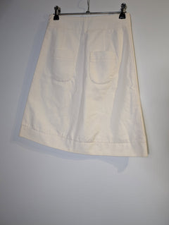 See By Chloé A-Line Skirt Off-White Cotton-Wool Blend EU 38 - Image 4