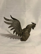 Vintage Fighting Rooster Figurines Silver-Toned Set of 2 - Image 8
