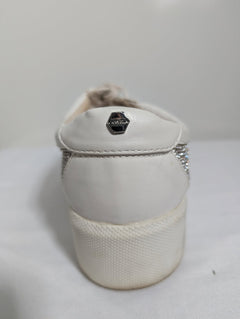 Carvela Kurt Geiger Crystal Embellished Platform Sneakers White - Image 8