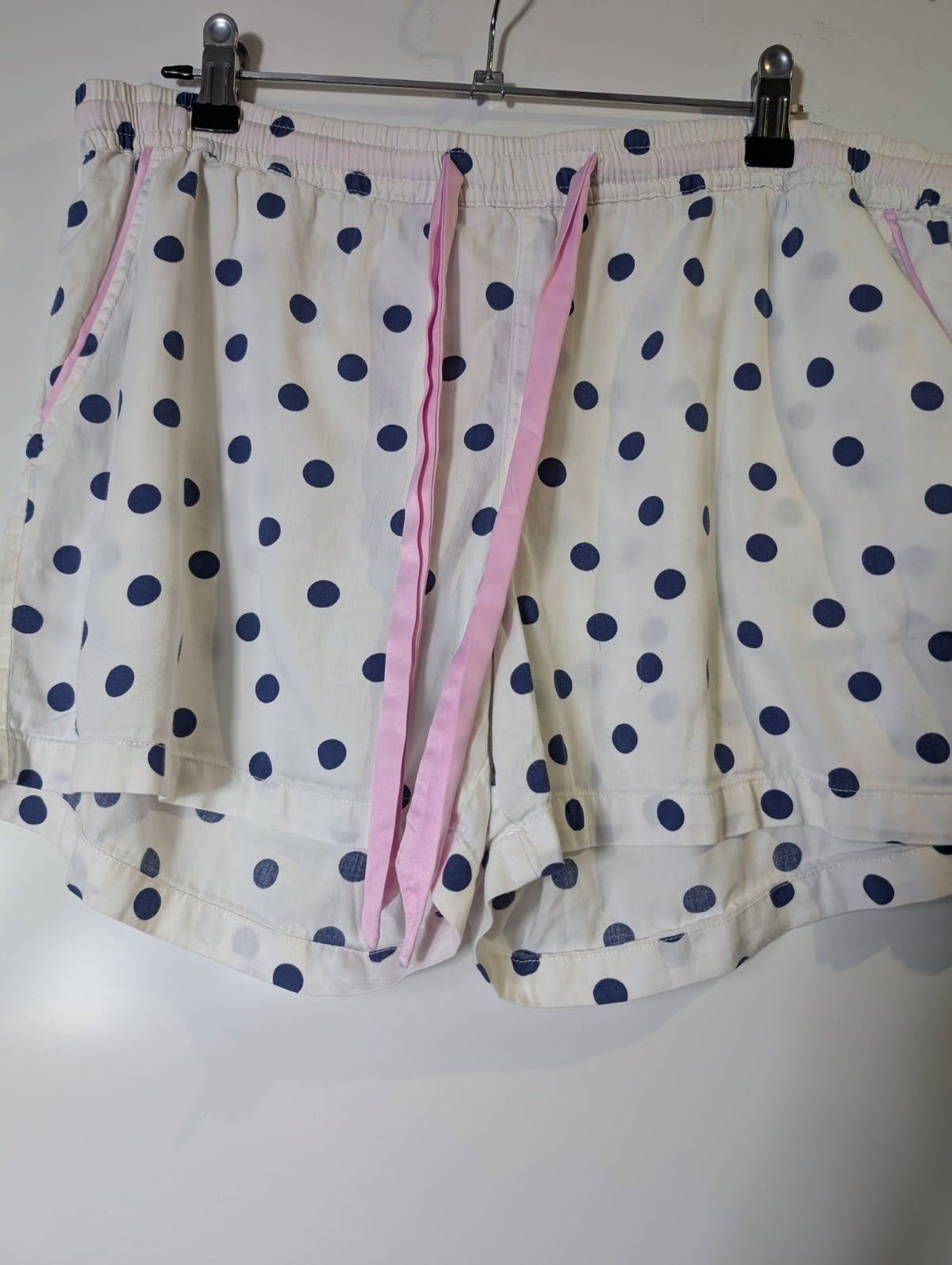 Peter Alexander Women's Polka Dot Pajama Set White & Navy Size M - Image 4