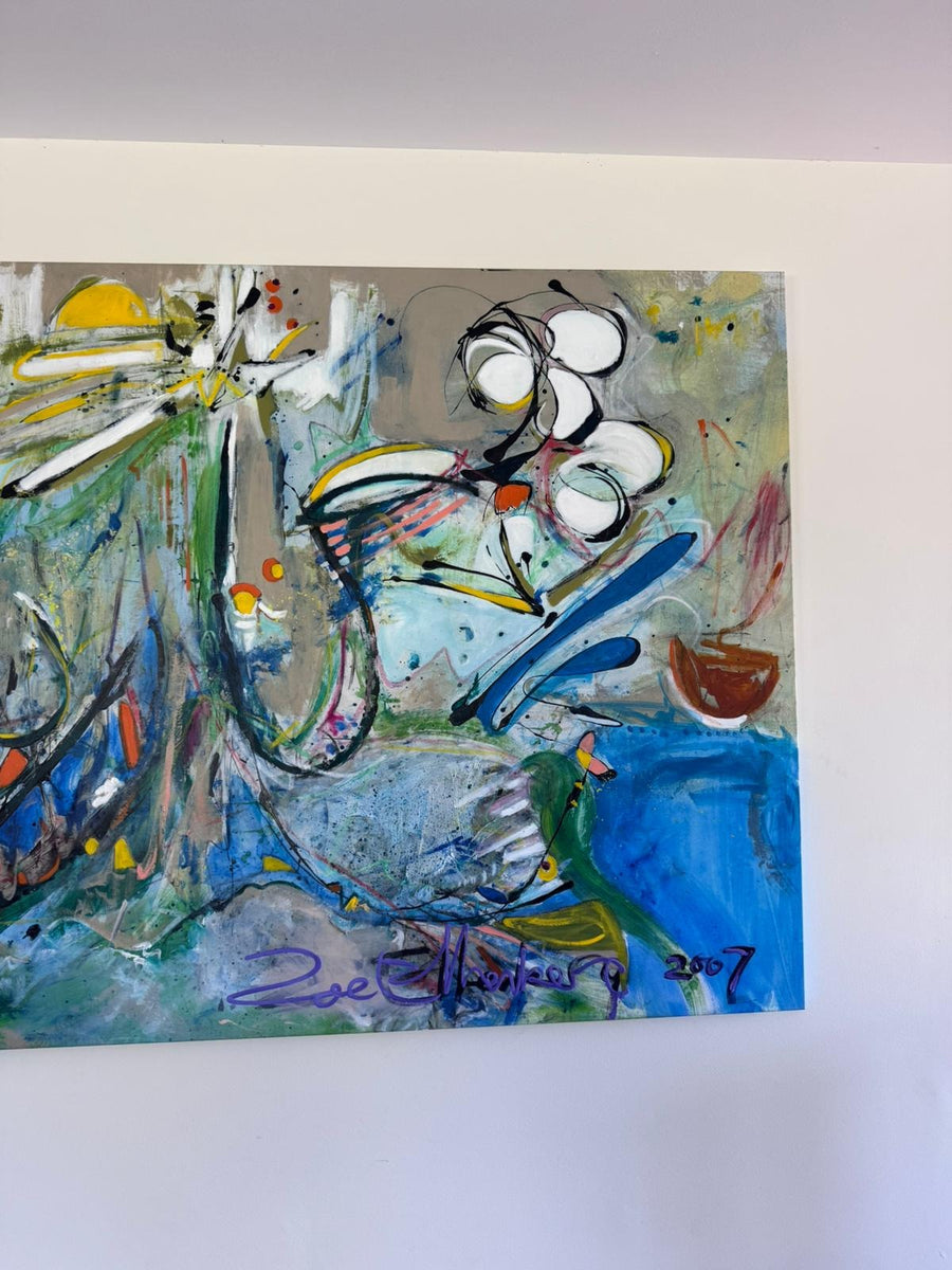 Zoe Ellenberg Original Abstract Expressionist Painting - Large-Scale Statement Canvas - Image 7