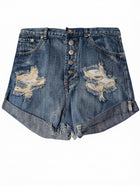 One Teaspoon Bandits Denim Shorts Blue Size 26 - Image 1