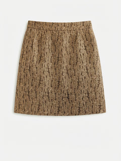 J.Crew Metallic Gold Textured A-Line Skirt Women's Size 6 - Image 1