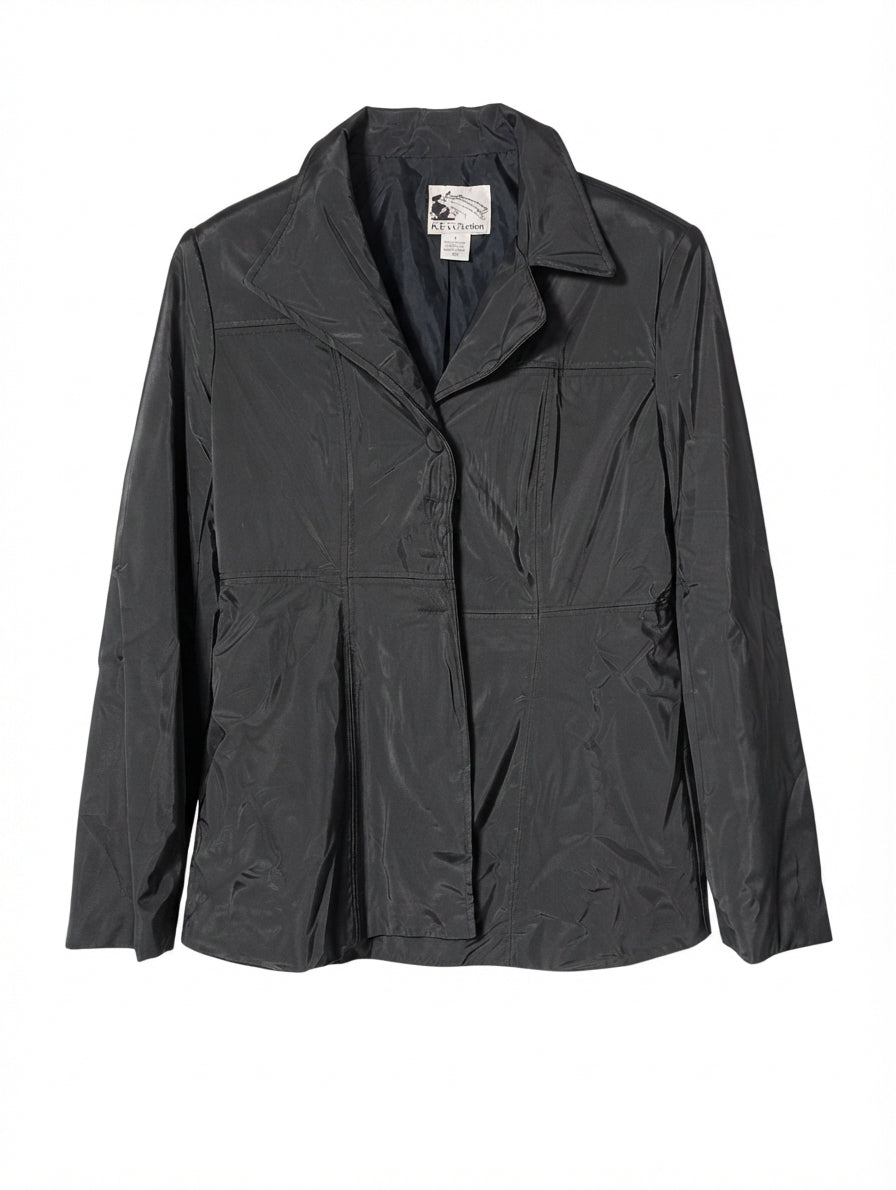 ICE Collection Vintage Nylon Button-Up Jacket Black Size S - Image 1