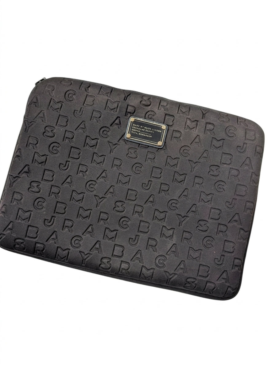 Marc by Marc Jacobs Standard Supply Laptop Sleeve - Black Embossed Logo - Image 1