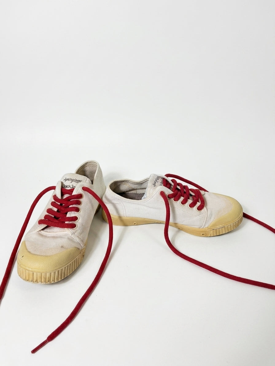 Spring Court G2 Canvas Low-Top Sneakers - White/Red EU 37 - Image 1