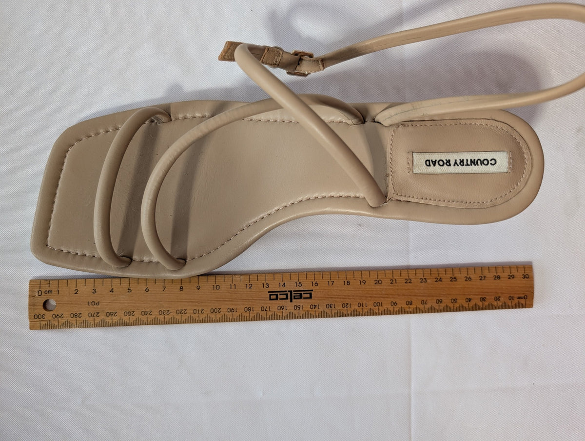 Country Road Strappy Kitten Heel Sandals Nude EU 42 - Image 8