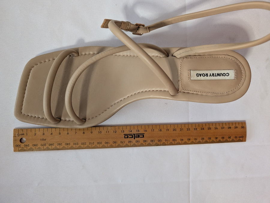 Country Road Strappy Kitten Heel Sandals Nude EU 42 - Image 8