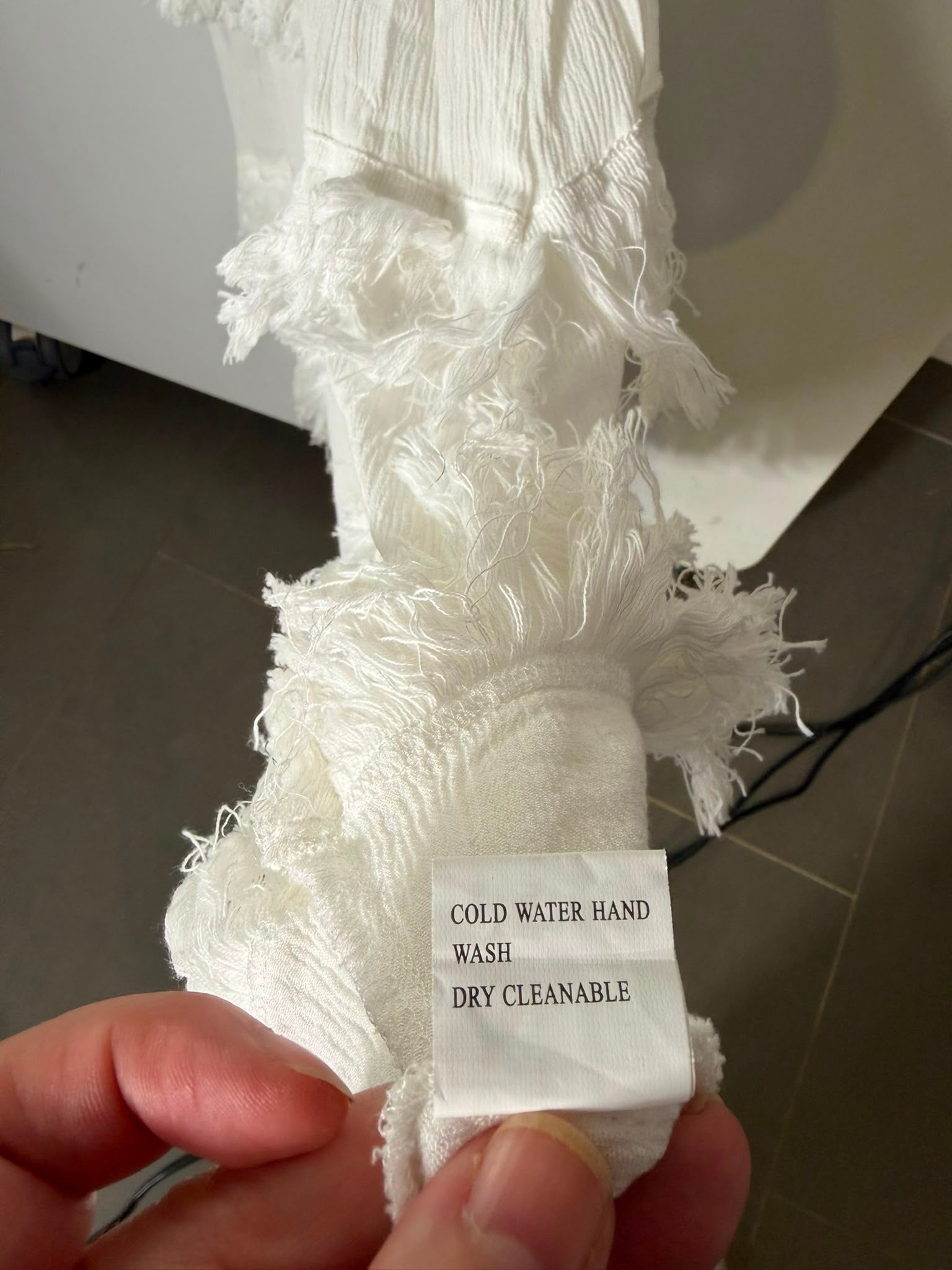 Unbranded White Tiered Fringe Maxi Dress Sleeveless - Image 3