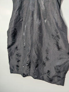 Bassike V-Neck Textured Shift Dress Black Size 0 - Image 2