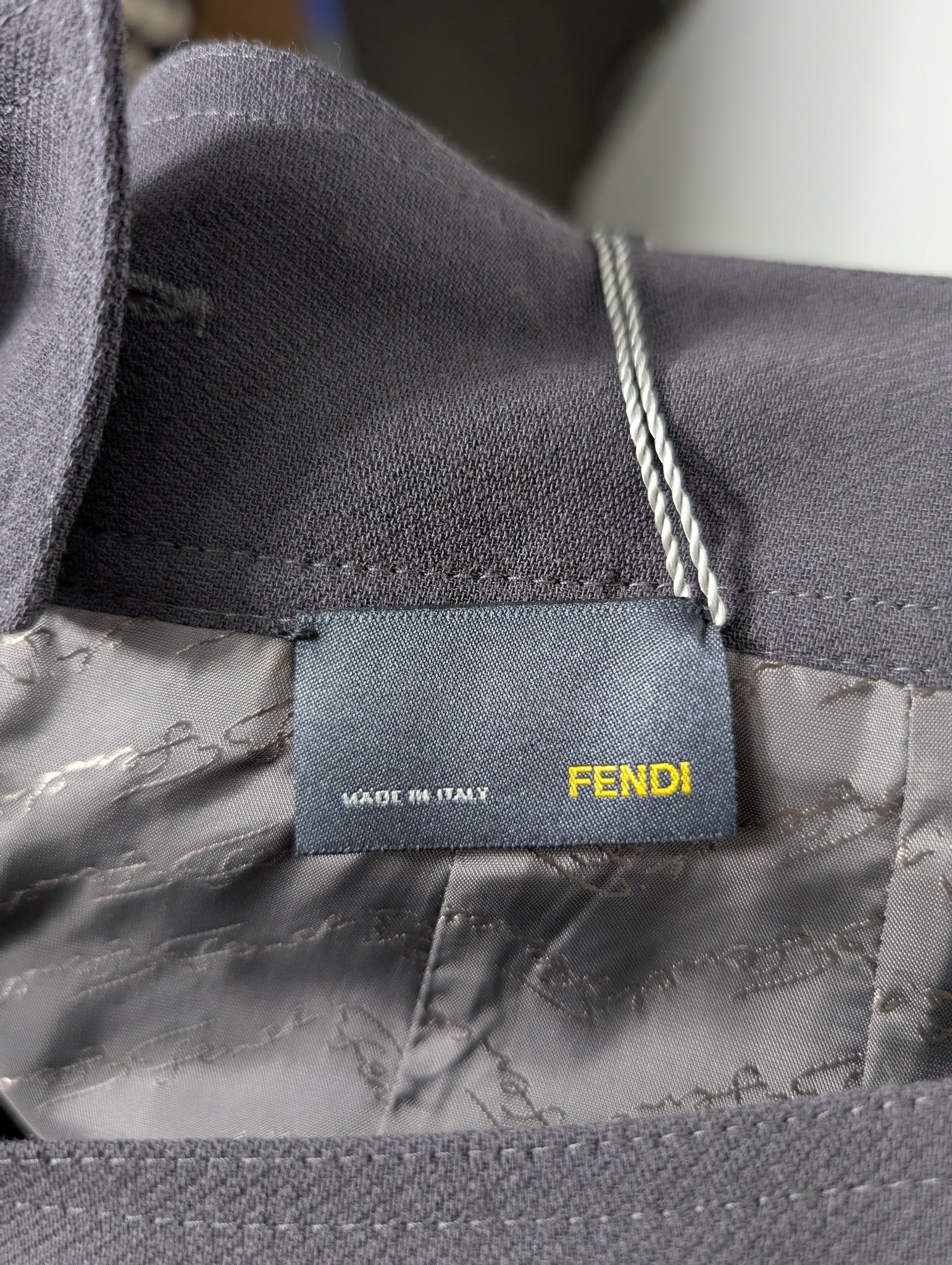 Fendi High-Waisted Midi Skirt Dark Grey Size 40 - Image 7