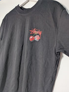 Stussy Cherry Graphic T-Shirt Black Size M - Image 3