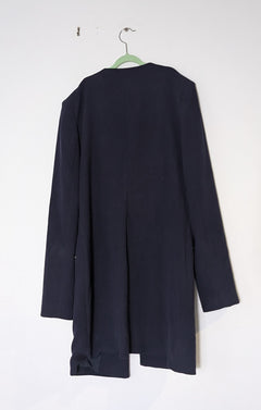 Wish The Label Navy Blue Zipper Detail Blazer Jacket AU 12 - Image 2