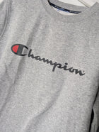 Champion Powerblend Fleece Crewneck Sweatshirt Grey Men's M - Image 2