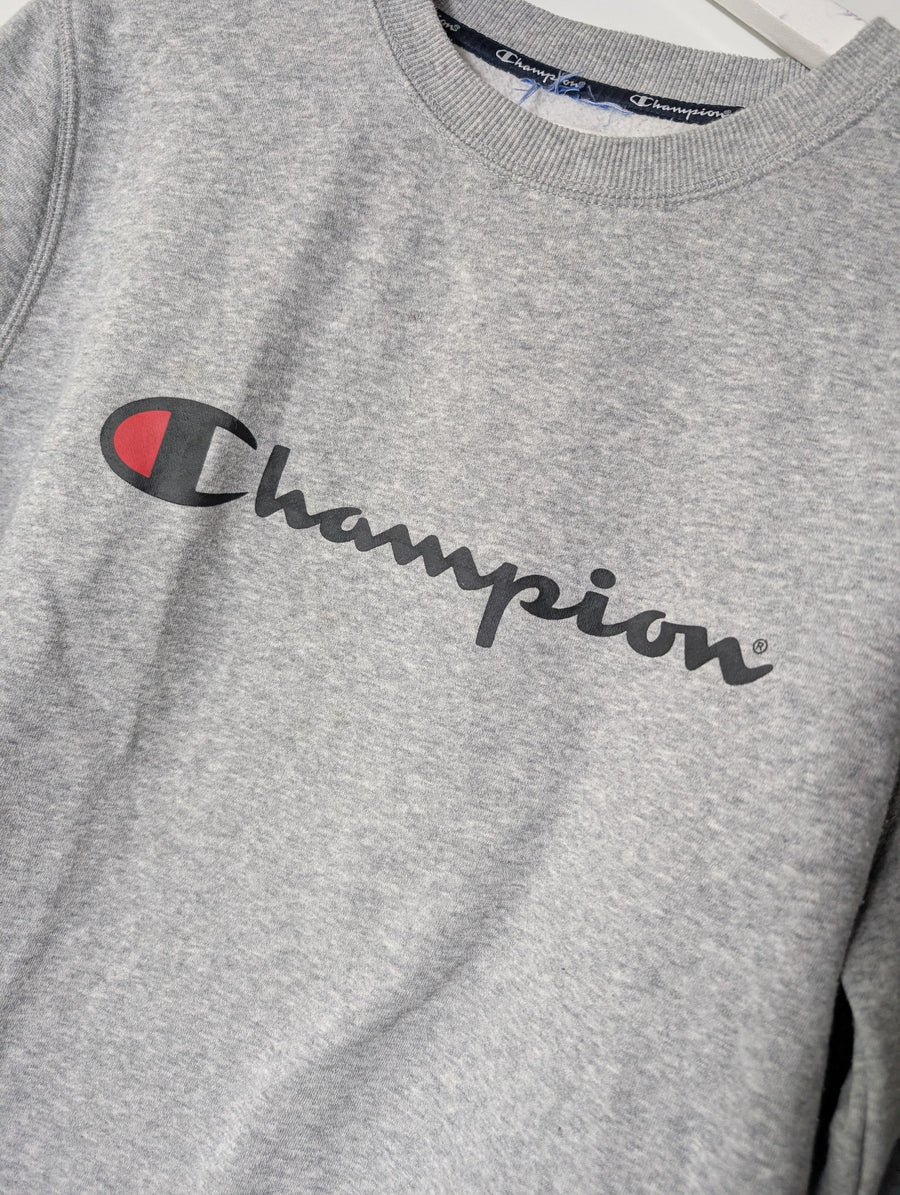 Champion Powerblend Fleece Crewneck Sweatshirt Grey Men's M - Image 2