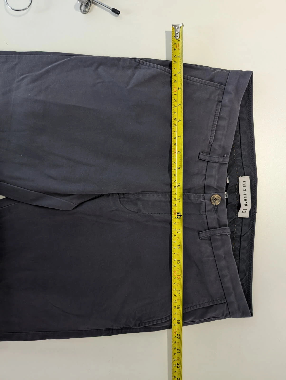 Ben Sherman The Skinny EC1 Chino Pants Navy Size 32 - Image 9