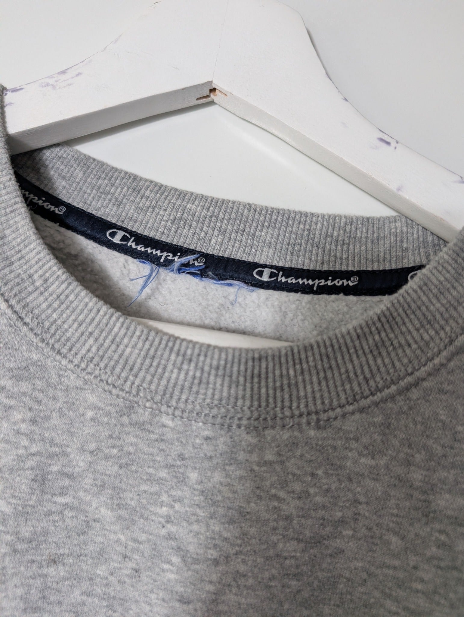Champion Powerblend Fleece Crewneck Sweatshirt Grey Men's M - Image 3