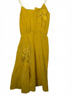 Scanlan Theodore Silk Spaghetti Strap Dress Yellow Size 10 - Image 1