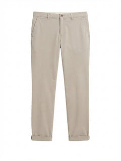 Vince Cotton Blend Chino Trousers Beige Size 4 - Image 1