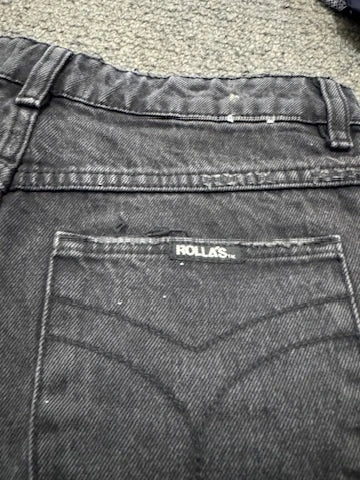Rolla's Dusters High Rise Slim Black Denim Shorts Size 28 - Image 4