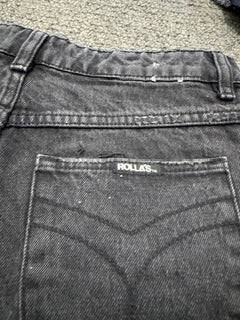 Rolla's Dusters High Rise Slim Black Denim Shorts Size 28 - Image 4