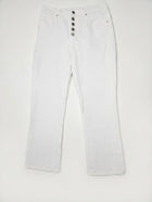 Reiko Paulin High-Waisted Button-Fly Jeans White Size 26 - Image 1