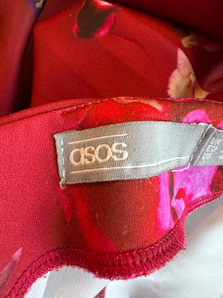ASOS Red Floral Mini Skirt - Image 6