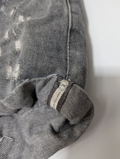 One Teaspoon Hawks Denim Shorts Distressed Grey - Image 2