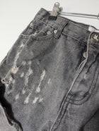 One Teaspoon Hawks Denim Shorts Distressed Grey - Image 3