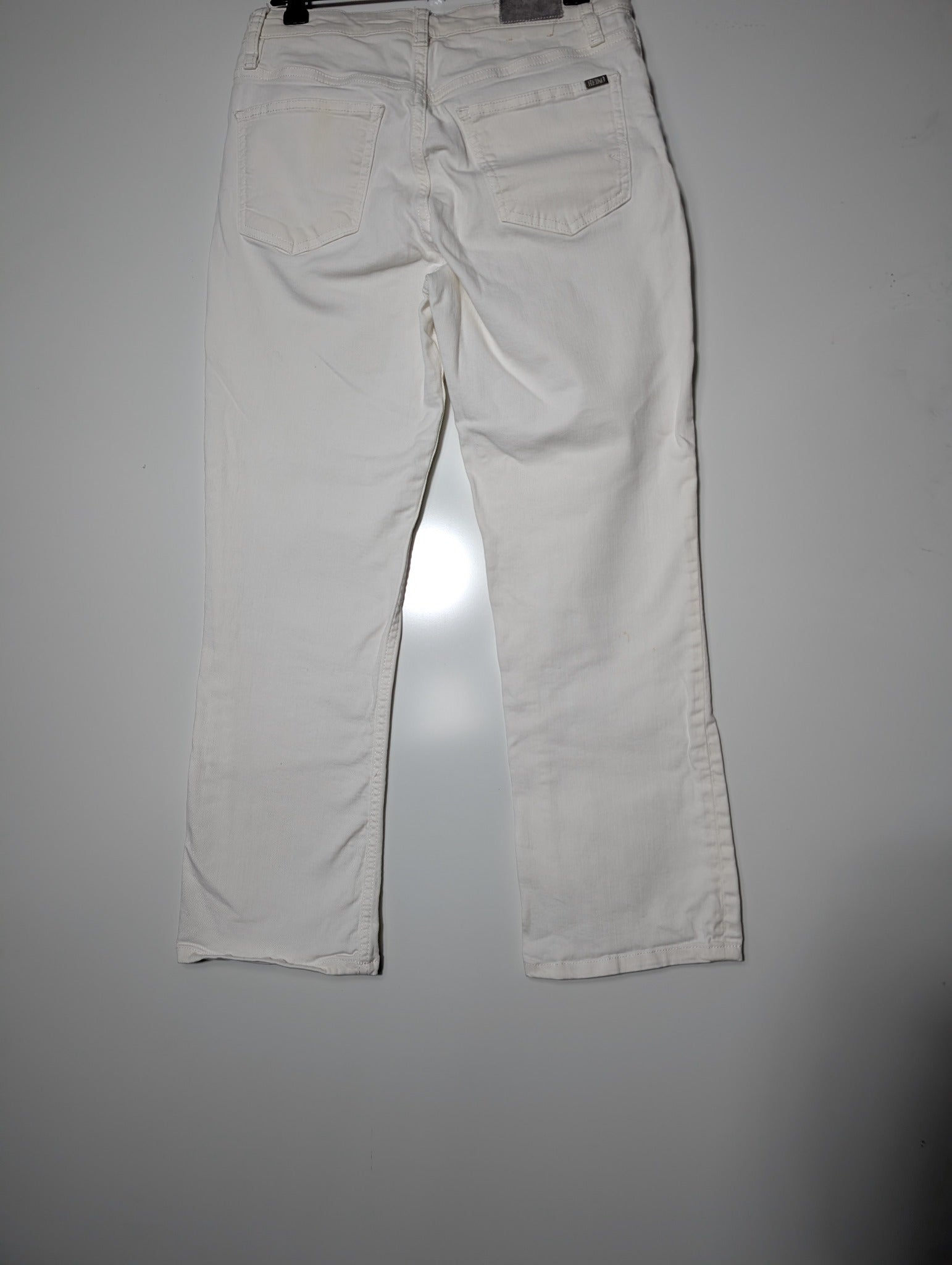 Reiko Paulin High-Waisted Button-Fly Jeans White Size 26 - Image 4