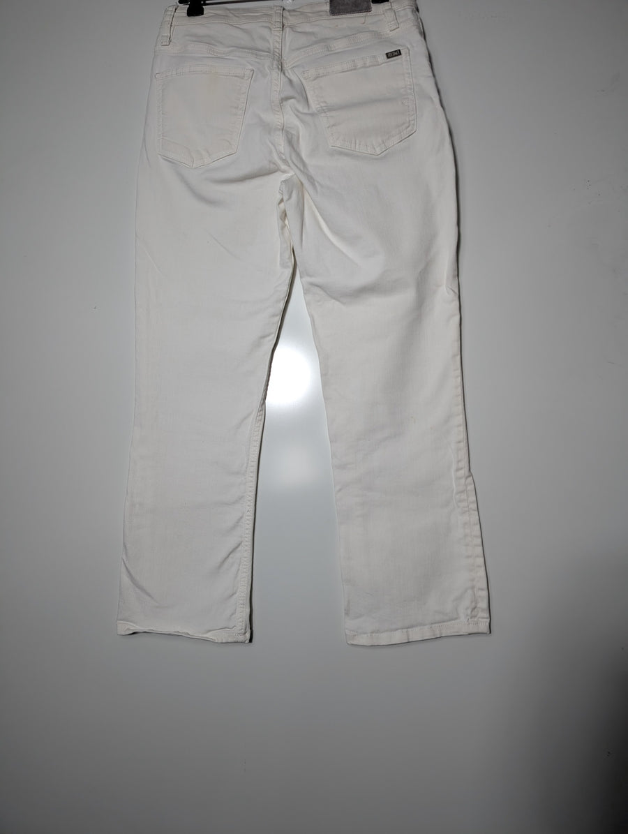 Reiko Paulin High-Waisted Button-Fly Jeans White Size 26 - Image 4